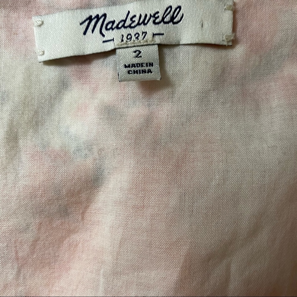 MADEWELL DRESS FIT & FLARE MINI CORAL CREAM LACE CAP SLEEVE Size 2 - Picture 7 of 7